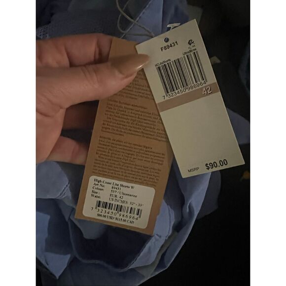 Fjällräven NWT High Coast Lite Shorts Ultramarine Size 48 - Picture 4 of 4